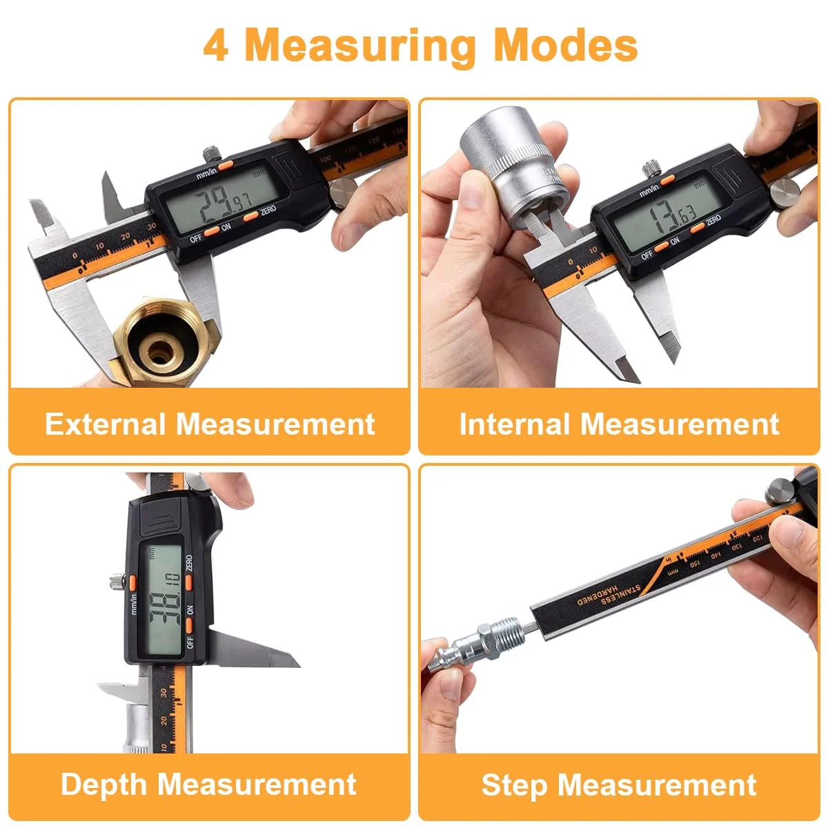 ابزار اندازه گیری کولیس دیجیتال، کولیس ورنیه استیل ضد زنگ، کولیس میکرومتر الکترونیکی با صفحه نمایش LCD بزرگ، تبدیل اینچ/کسری/میلی متر، خط کش کولیس کشویی 6 اینچ/150 میلی متر برای جواهرات و مصارف خانگی ابزار اندازه گیری کولیس دیجیتال، کولیس ورنیه استیل ضد زنگ، کولیس میکرومتر الکترونیکی با صفحه نمایش LCD بزرگ، تبدیل اینچ/کسری/میلی متر، خط کش کولیس کشویی 6 اینچ/150 میلی متر برای جواهرات و مصارف خانگی