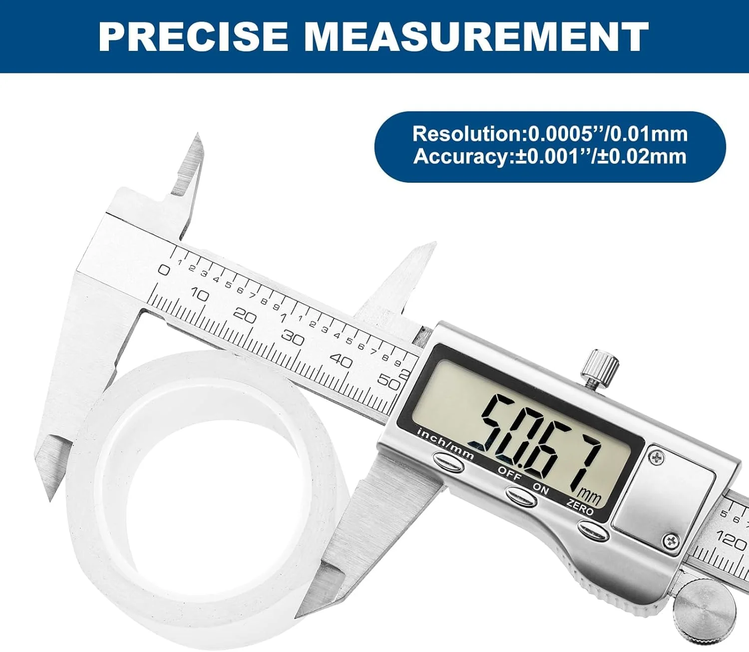ابزار اندازه گیری کولیس دیجیتال KASTWAVE، کولیس ورنیه استیل ضد زنگ 6 اینچی، میکرومتر دیجیتال با صفحه نمایش LCD بزرگ، خاموش شدن خودکار، تغییر آسان از اینچ به میلی متر ابزار اندازه گیری کولیس دیجیتال KASTWAVE، کولیس ورنیه استیل ضد زنگ 6 اینچی، میکرومتر دیجیتال با صفحه نمایش LCD بزرگ، خاموش شدن خودکار، تغییر آسان از اینچ به میلی متر