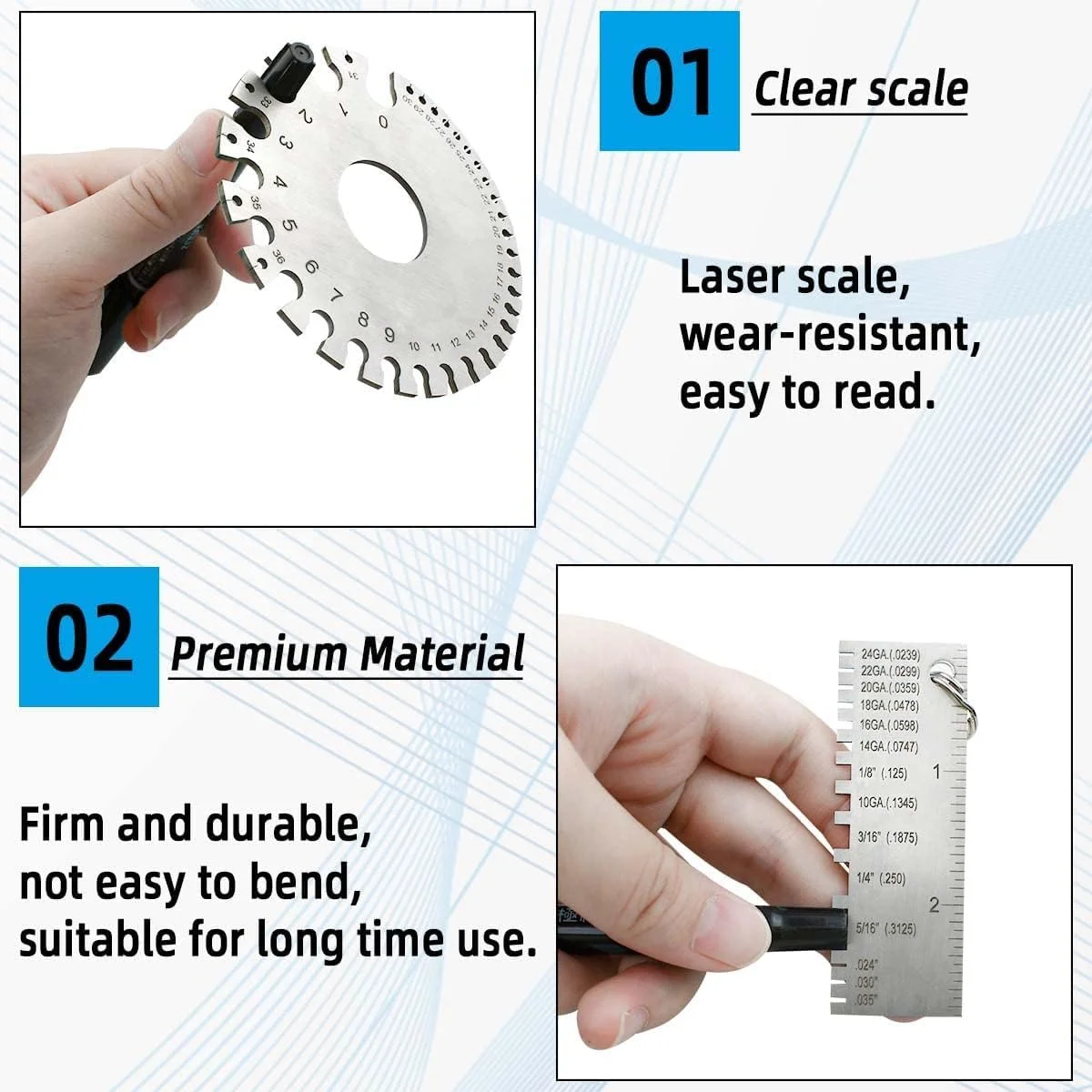 ورق توری استیل ضد زنگ ممتاز KASTWAVE - گیج فلزی همه کاره برای پروژه های DIY، ساخت و ساز و دکوراسیون، ضخامت استاندارد