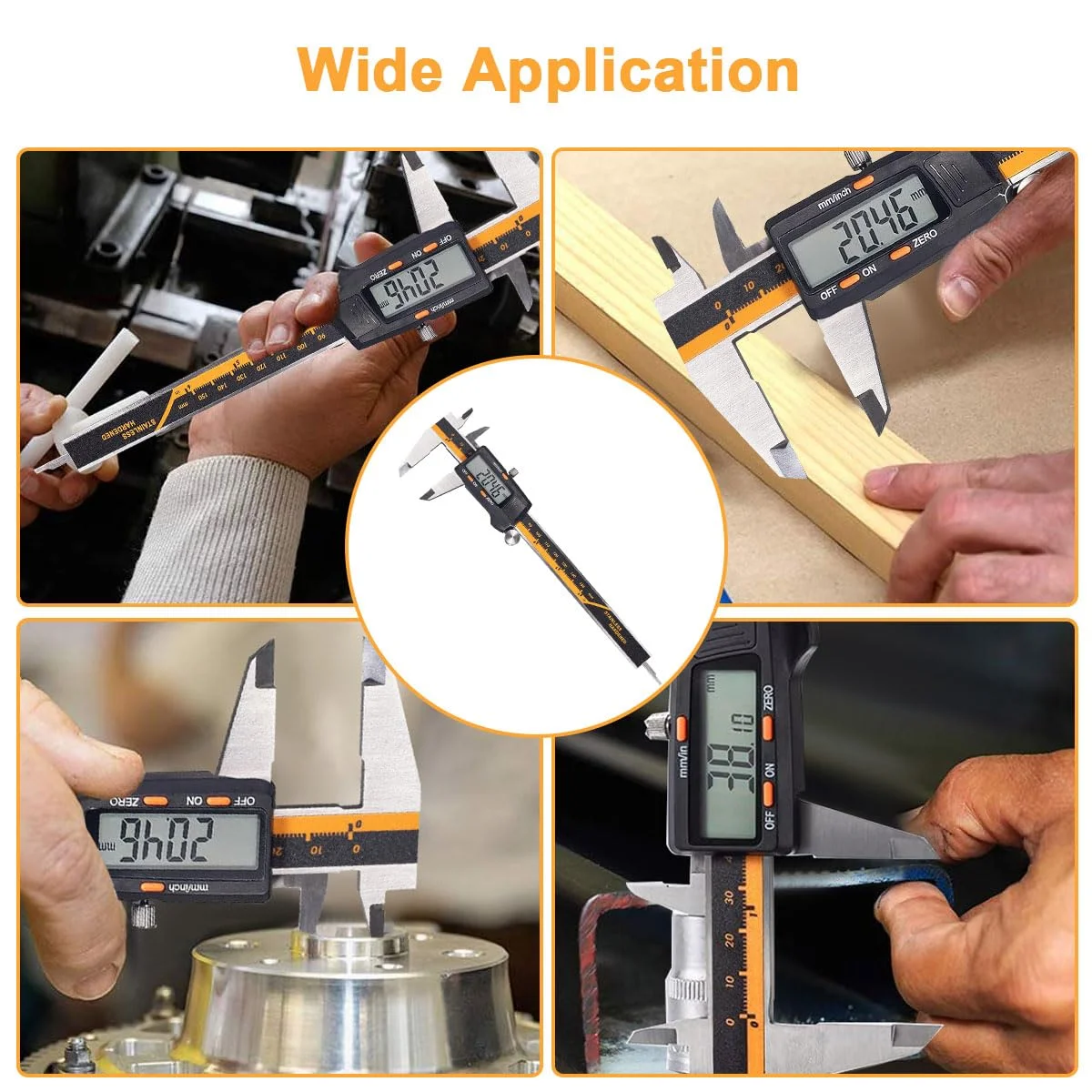 ابزار اندازه گیری کولیس دیجیتال، کولیس ورنیه استیل ضد زنگ، کولیس میکرومتر الکترونیکی با صفحه نمایش LCD بزرگ، تبدیل اینچ/کسری/میلی متر، خط کش کولیس کشویی 6 اینچ/150 میلی متر برای جواهرات و مصارف خانگی ابزار اندازه گیری کولیس دیجیتال، کولیس ورنیه استیل ضد زنگ، کولیس میکرومتر الکترونیکی با صفحه نمایش LCD بزرگ، تبدیل اینچ/کسری/میلی متر، خط کش کولیس کشویی 6 اینچ/150 میلی متر برای جواهرات و مصارف خانگی