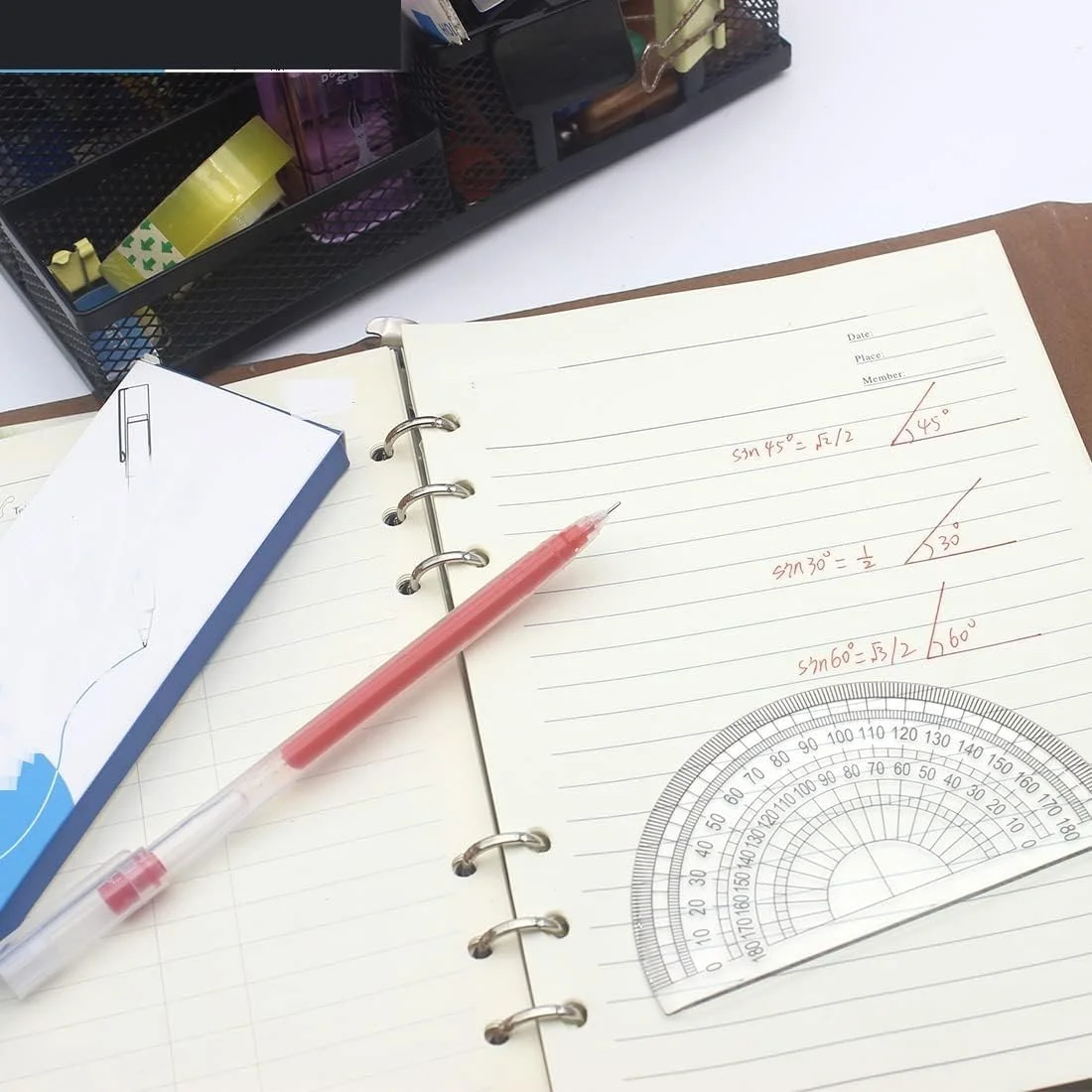 نقاله پلاستیکی 4 اینچی 180 درجه، ابزار خط کش اندازه گیری زاویه نیم دایره ای اکریلیک شفاف به طول 10 سانتی متر برای دانش آموزان مدرسه، کلاس ریاضی، دفتر کار معلمان (شفاف)