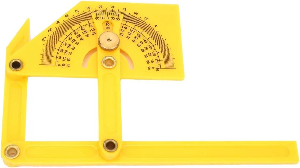 نقاله پلاستیکی 180 درجه تلیتونی، ابزار اندازه گیری زاویه برای نجاری و کار با چوب