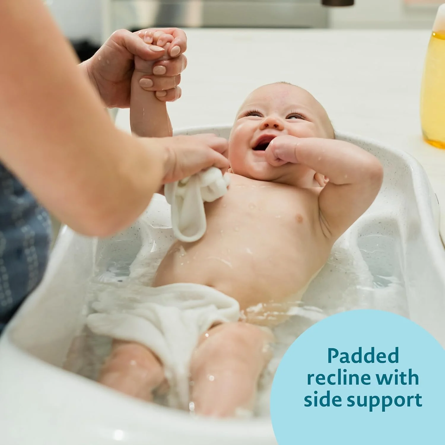 وان حمام نوزاد تا نوپا فرست سادز فرست یرز - وان حمام کودک 3 مرحله ای با آویز نرم و ضد لغزش نوزاد - از بدو تولد تا 25 پوند