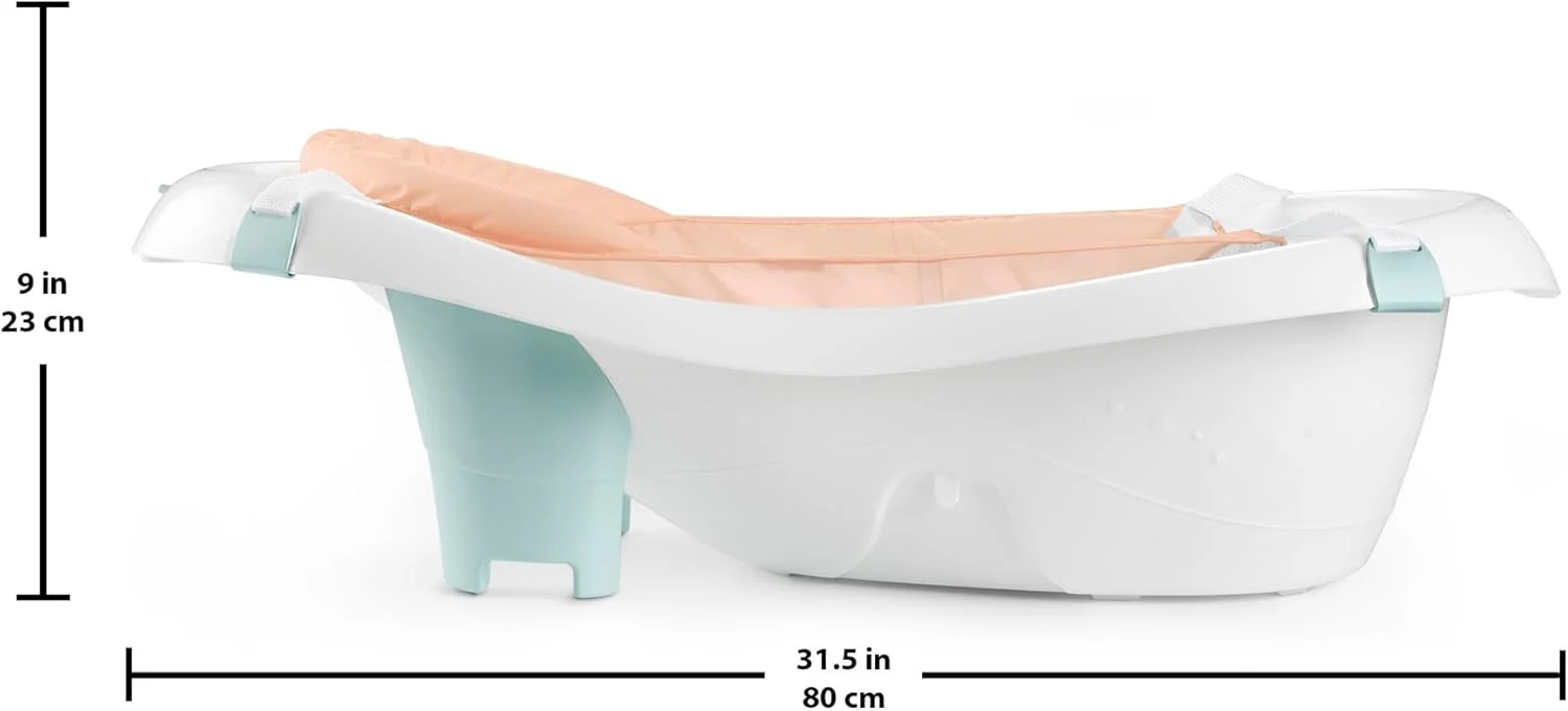 وان حمام کودک فیشر پرایس مدل Sling 'N Seat 4 در 1 با پشتیبانی نوزاد قابل جابجایی و 2 اسباب بازی، شکوفه های تابستانی