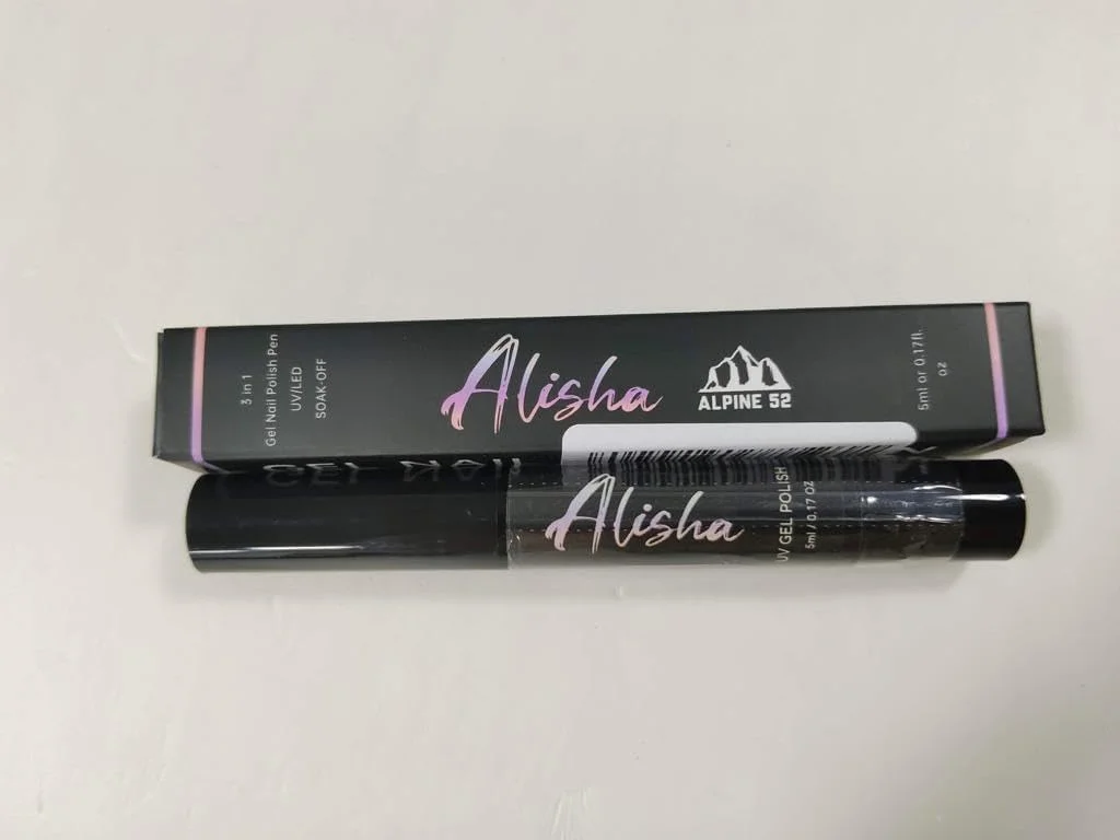 قلم ژل ناخن آلیشا Alpine52، قلم ژل ناخن یک مرحله ای، لاک ناخن LED، ابزار طراحی ناخن، بدون نیاز به لایه پایه و روکش برای زنان و دختران (قرمز)
