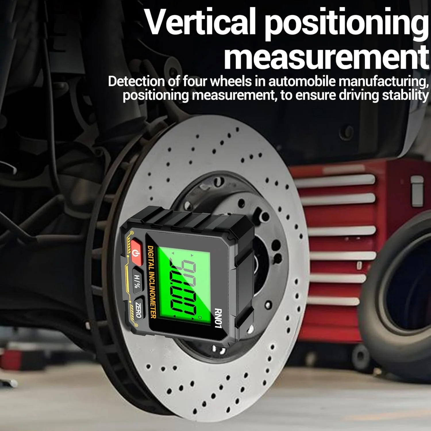 زاویه یاب دیجیتال مغناطیسی - ابزار اندازه گیری زاویه کوچک نقاله | دستگاه تراز اندازه گیری با عملکرد نقاله برای کارگاه های نجاری، ماشین سازی، نجاری و برق کاری