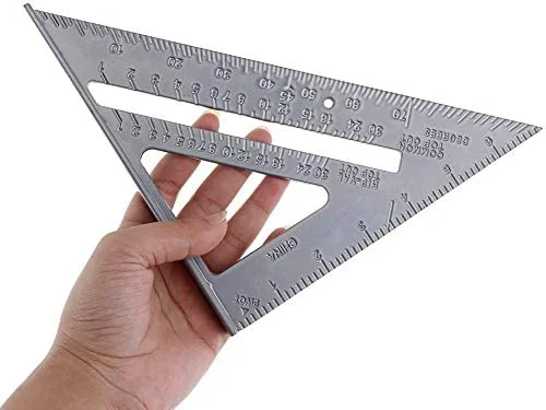 گونیا مثلثی آلیاژ آلومینیوم، نقاله مربع، ابزار اندازه گیری دقیق برای مهندس، نجار، زاویه یاب، گونیا نجاری، ابزار اندازه گیری زاویه