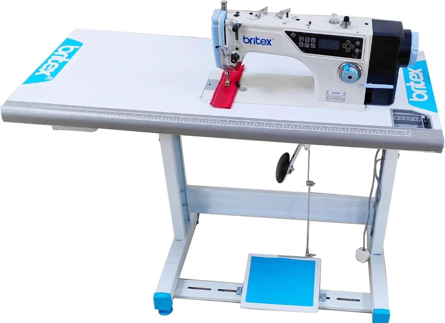 چرخ خیاطی صنعتی BRITEX BR-B6-D4، چرخ خیاطی قفلدوز مستقیم با سرعت بالا و موتور سروو 550 وات، نخ قطع کن خودکار، بالابر پایه خودکار، پس دوزی خودکار، همراه با میز و پایه چرخ خیاطی صنعتی BRITEX BR-B6-D4، چرخ خیاطی قفلدوز مستقیم با سرعت بالا و موتور سروو 550 وات، نخ قطع کن خودکار، بالابر پایه خودکار، پس دوزی خودکار، همراه با میز و پایه