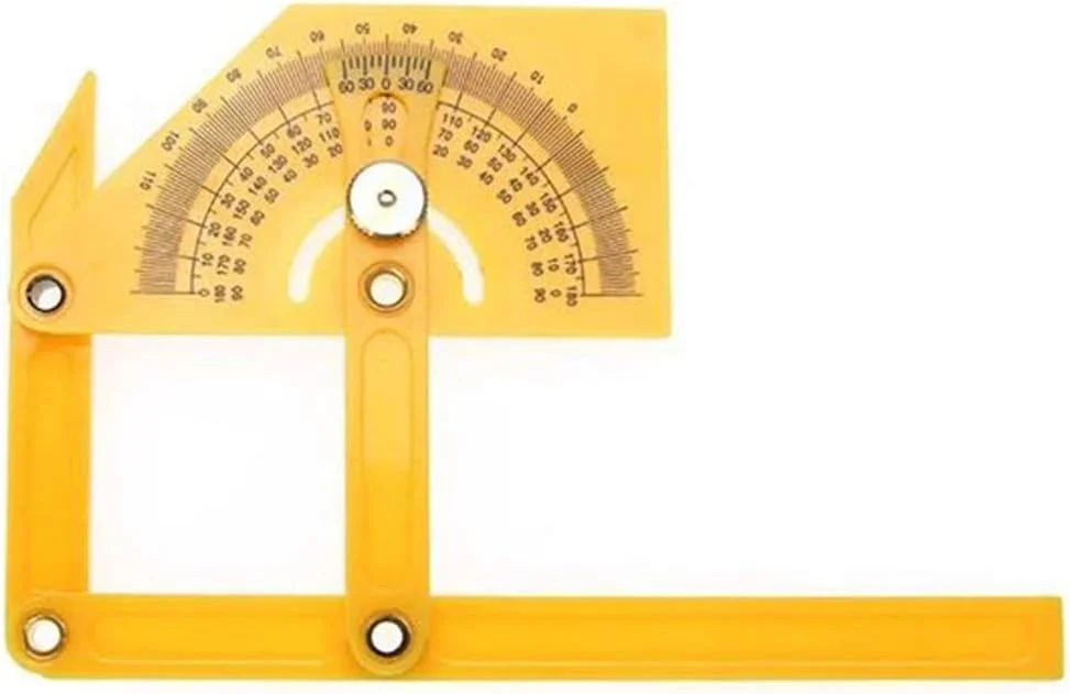 FMOGQ Protractor and Angle Finder Woodworking Measurement Tool 0° to 180° Woodworking Angle Ruler Plastic Protractor
