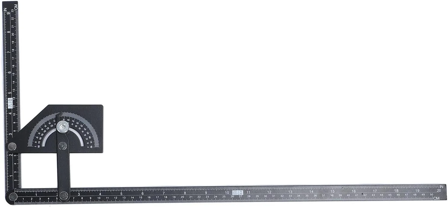 نقاله زاویه ای استیل ضد زنگ 0 تا 180 درجه ابزار اندازه گیری زاویه برای سازه های چوبی (1)