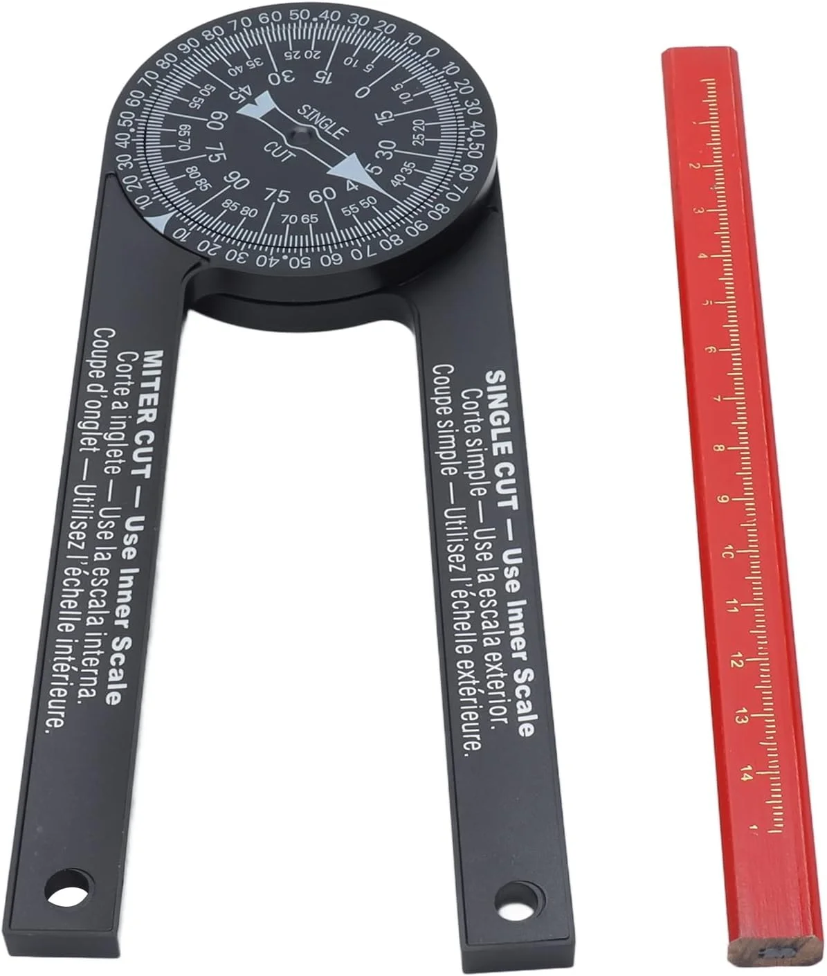 نقاله برای اره میتر، زاویه یاب 360 درجه، نقاله اندازه گیری آسان برای زاویه یاب میتر برای نجاری