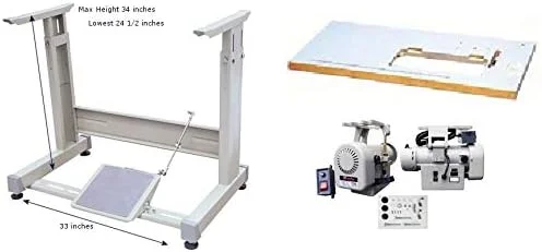 چرخ خیاطی صنعتی راسته دوز مواد سنگین Juki، میز و موتور سروو (نیاز به مونتاژ) چرخ خیاطی صنعتی راسته دوز مواد سنگین Juki، میز و موتور سروو (نیاز به مونتاژ)