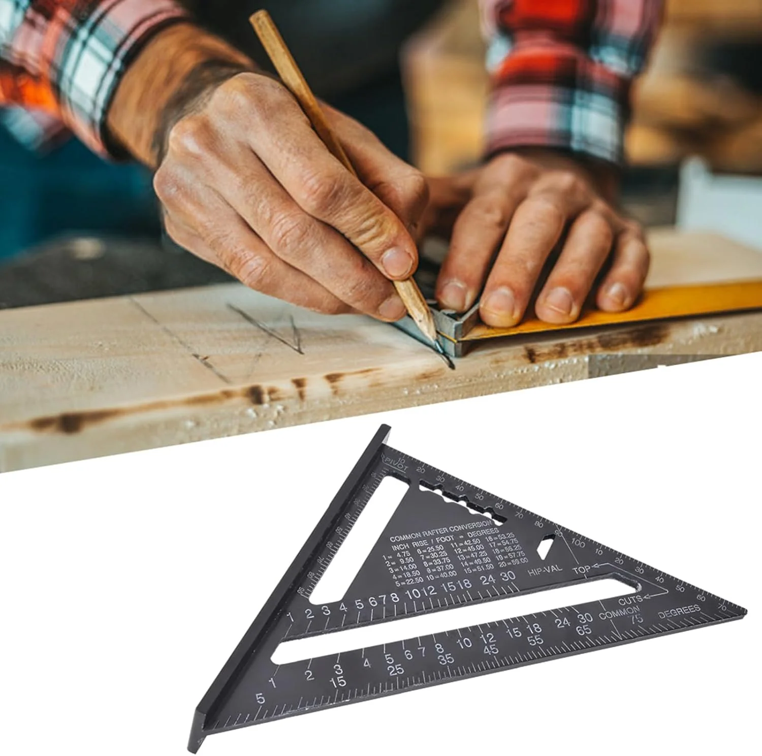 گونیا مثلثی آلومینیومی تلیتونی 7 اینچ 90 درجه