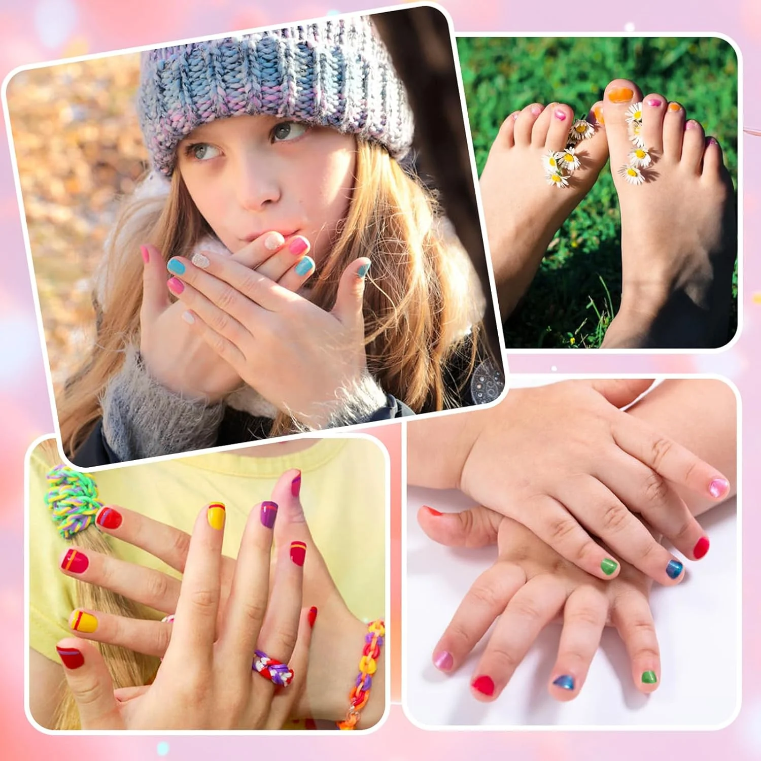 لاک ناخن کودکانه Beauenty، مجموعه لاک ناخن 12 رنگ غیر سمی بر پایه آب با 3 برچسب، مجموعه لاک ناخن غیر سمی و ایمن برای دختران بالای 5 سال برای مهمانی ها، تولد و آرایش