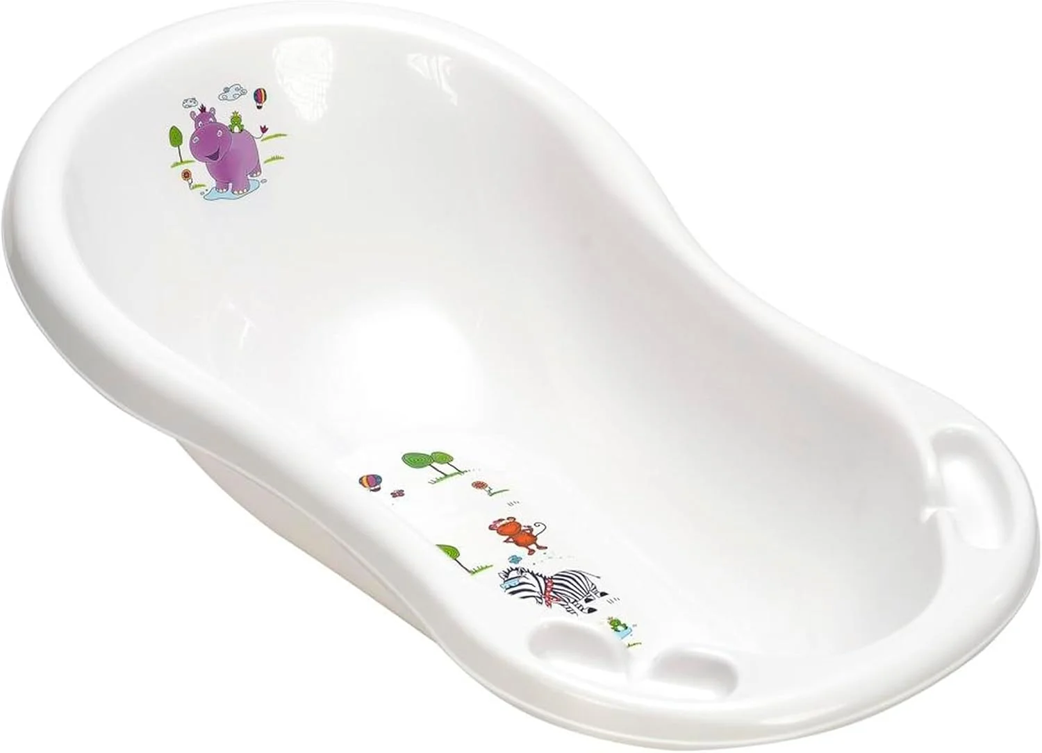 وان حمام کودک کیپر 84 سانتی‌متری سفید – وان پلاستیکی ارگونومیک برای نوزادان و کودکان نوپا – بدون BPA با پایه ضد لغزش – وان سبک و با تمیز کردن آسان