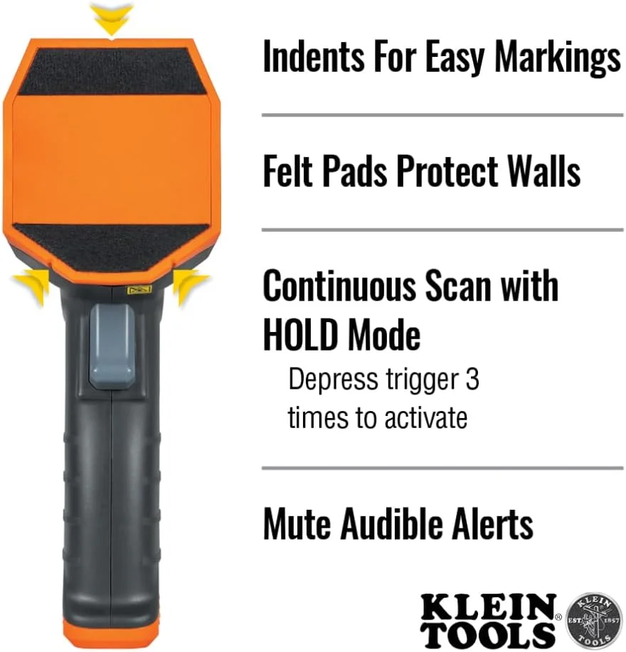دستگاه ردیاب الکترونیکی Klein Tools ESF150LL با لیزر متقاطع، تراز حبابی، لیزر کلاس 3R؛ ≤5mW؛ 15 فوت در تمام جهات، برای یافتن استادهای چوبی و فلزی، دارای LEDهای سبز روشن، شامل باتری دستگاه ردیاب الکترونیکی Klein Tools ESF150LL با لیزر متقاطع، تراز حبابی، لیزر کلاس 3R؛ ≤5mW؛ 15 فوت در تمام جهات، برای یافتن استادهای چوبی و فلزی، دارای LEDهای سبز روشن، شامل باتری