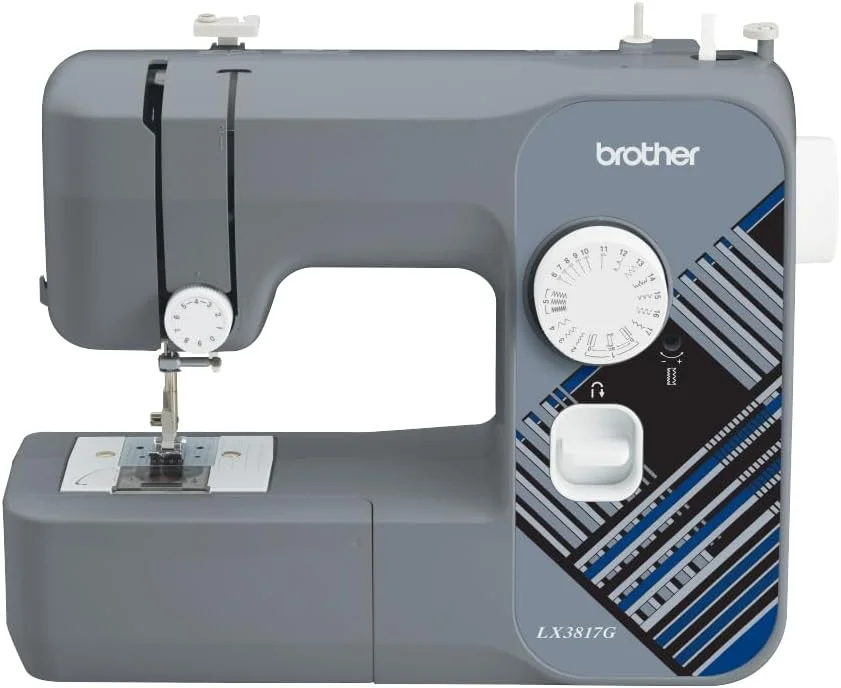چرخ خیاطی سایز کامل 17 بخیه برادر مدل RLX3817G خاکستری، بازسازی شده