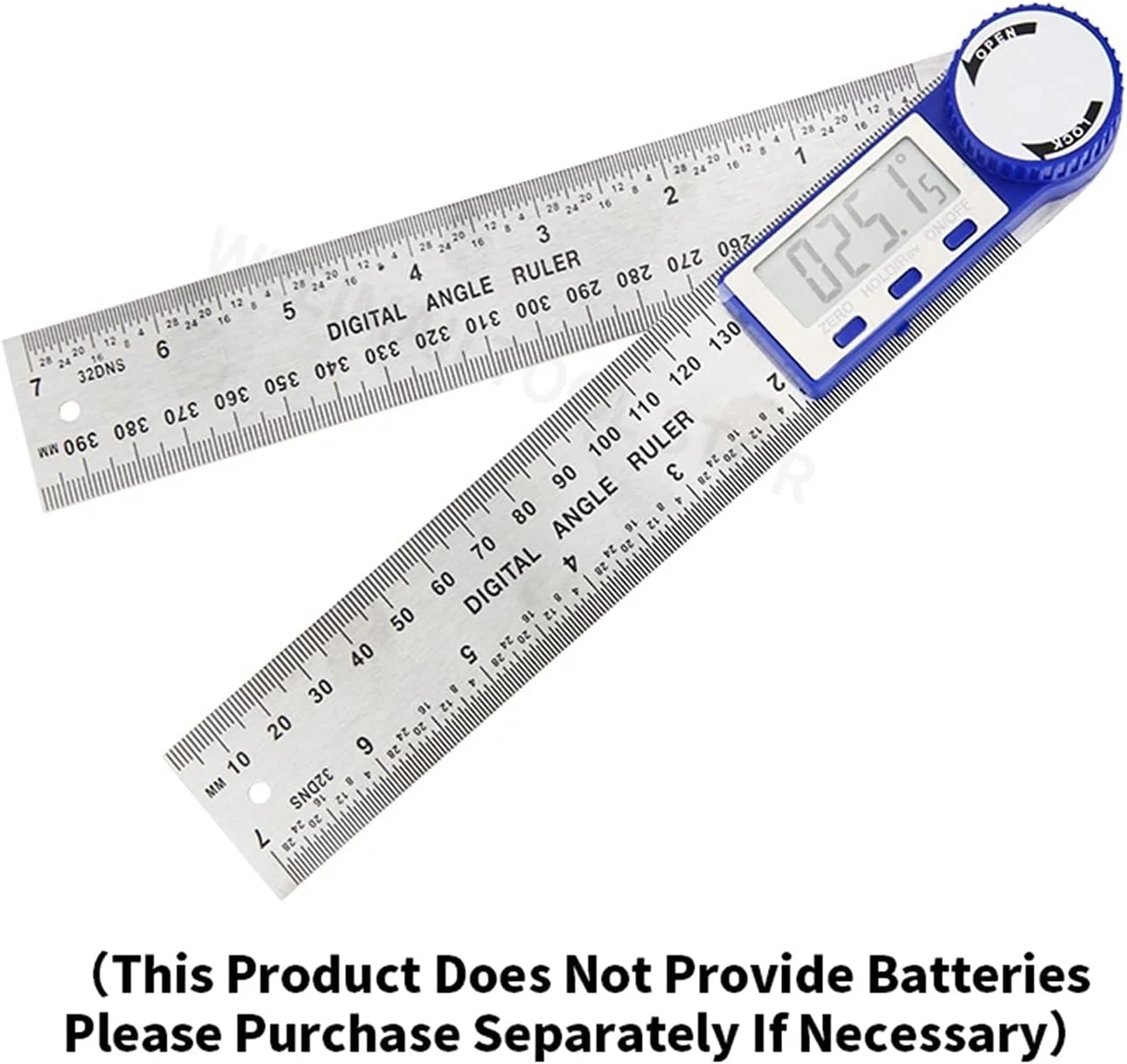 گونیا دیجیتال GZDtdsd، زاویه یاب دیجیتال، گونیا متریک، 360 درجه استیل ضد زنگ، ابزار اندازه گیری گونیا زاویه راست 200 میلی متر (200mm New DigiAngle)