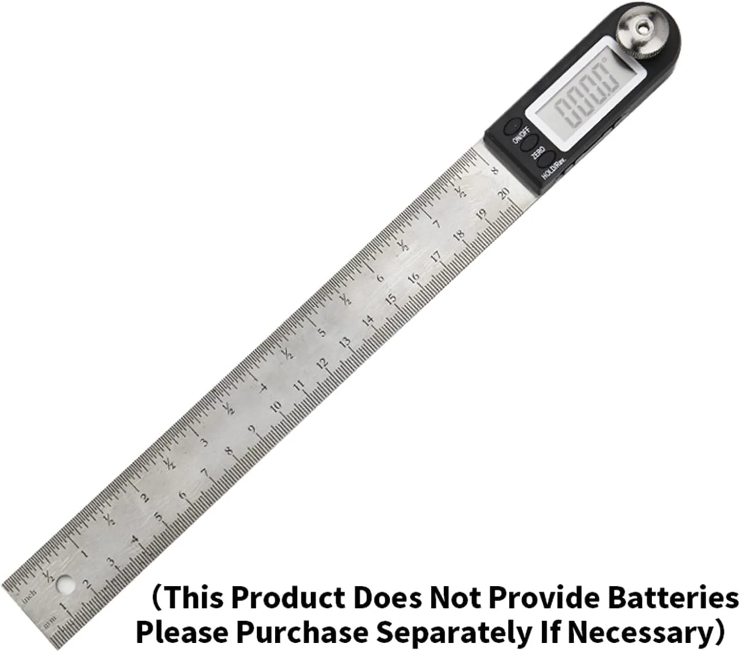 نقاله دیجیتال TTGLRT، گونیا دیجیتال، زاویه سنج متریک، نقاله زاویه راست استیل ضد زنگ 360 درجه، ابزار اندازه گیری 200 میلی متر (200mm DigiAngle)