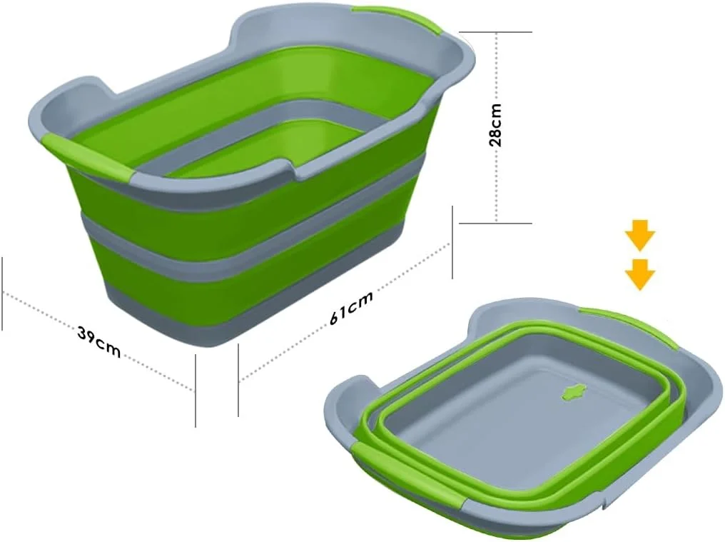 وان حمام تاشو و قابل حمل کودک، سیلیکونی ضد لغزش، سبز