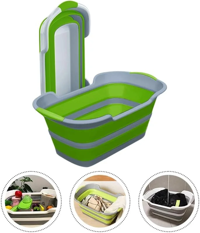وان حمام تاشو و قابل حمل کودک، سیلیکونی ضد لغزش، سبز