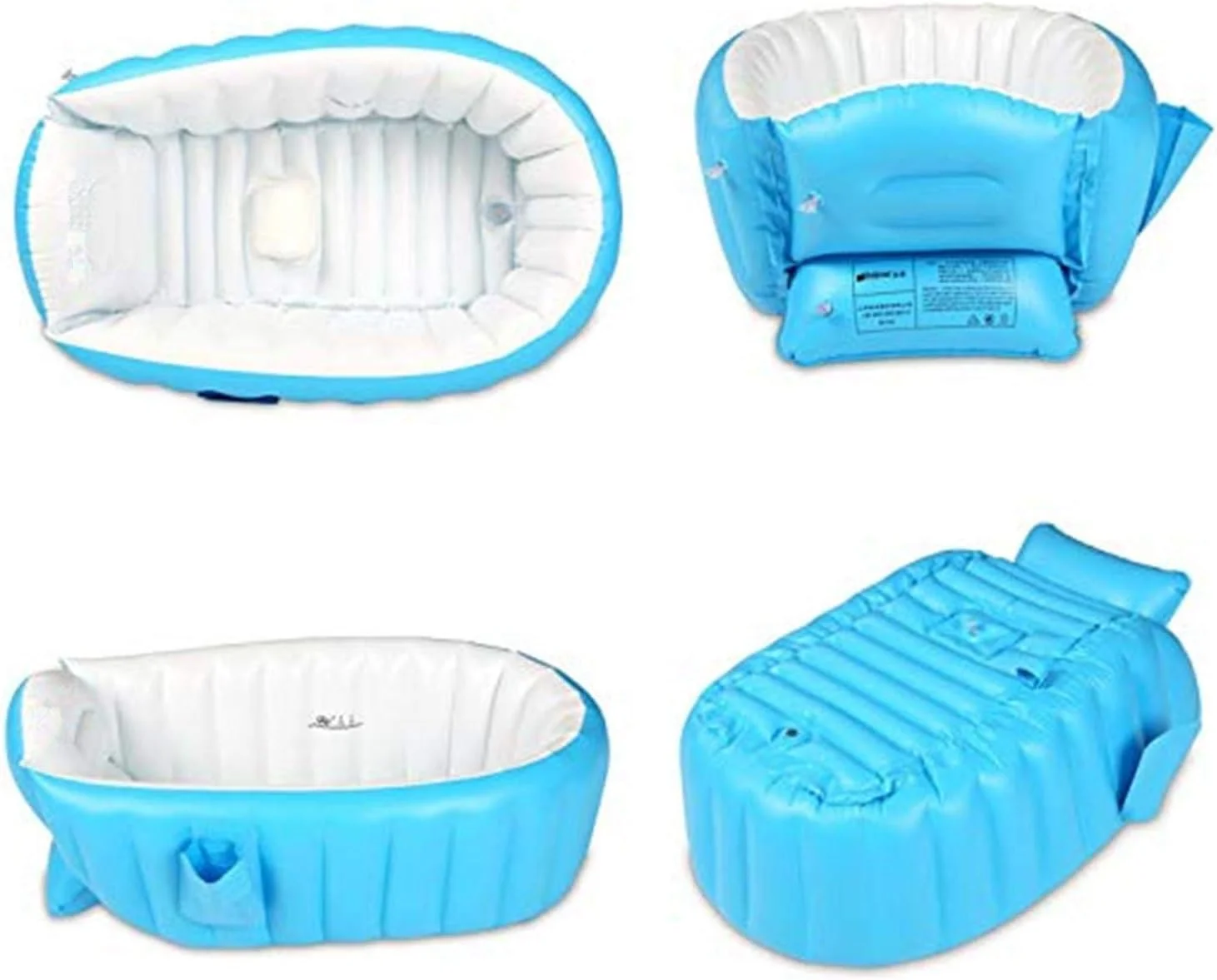 حوضچه بادی کوچک تاشو و قابل حمل کودک، ضد لغزش، مناسب حمام و استخر به همراه پمپ هوا