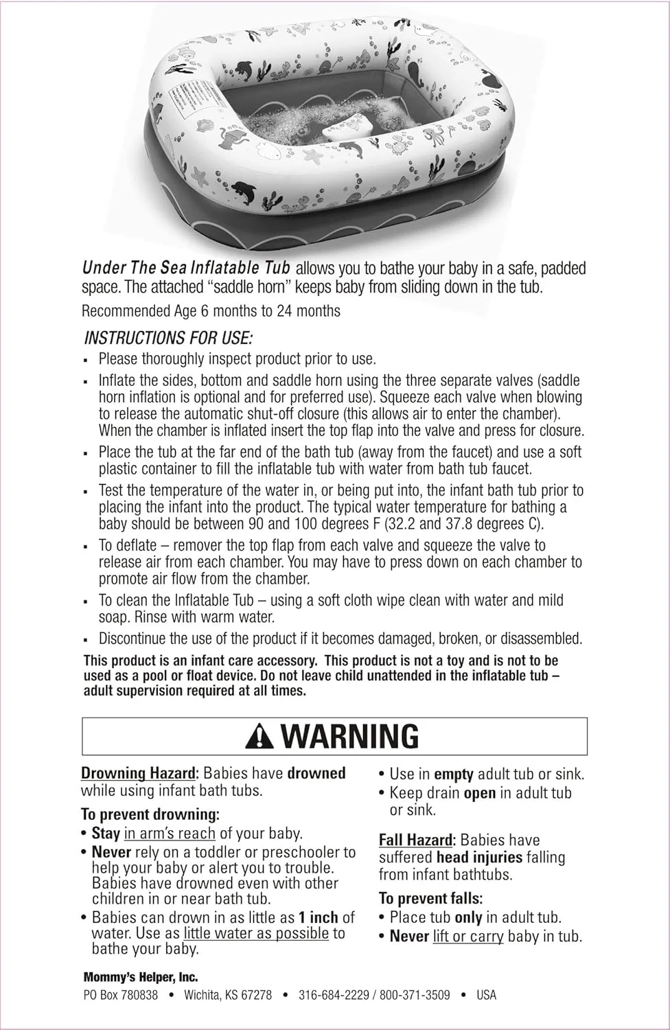 وان بادی کودک طرح زیر دریا Mommy's Helper، وان حمام تاشو و ایمن کودک با زین ضد لغزش، وان مسافرتی ضروری کودک نوپا، وان حمام قابل حمل، مناسب برای 6 تا 24 ماه وان بادی کودک طرح زیر دریا Mommy's Helper، وان حمام تاشو و ایمن کودک با زین ضد لغزش، وان مسافرتی ضروری کودک نوپا، وان حمام قابل حمل، مناسب برای 6 تا 24 ماه