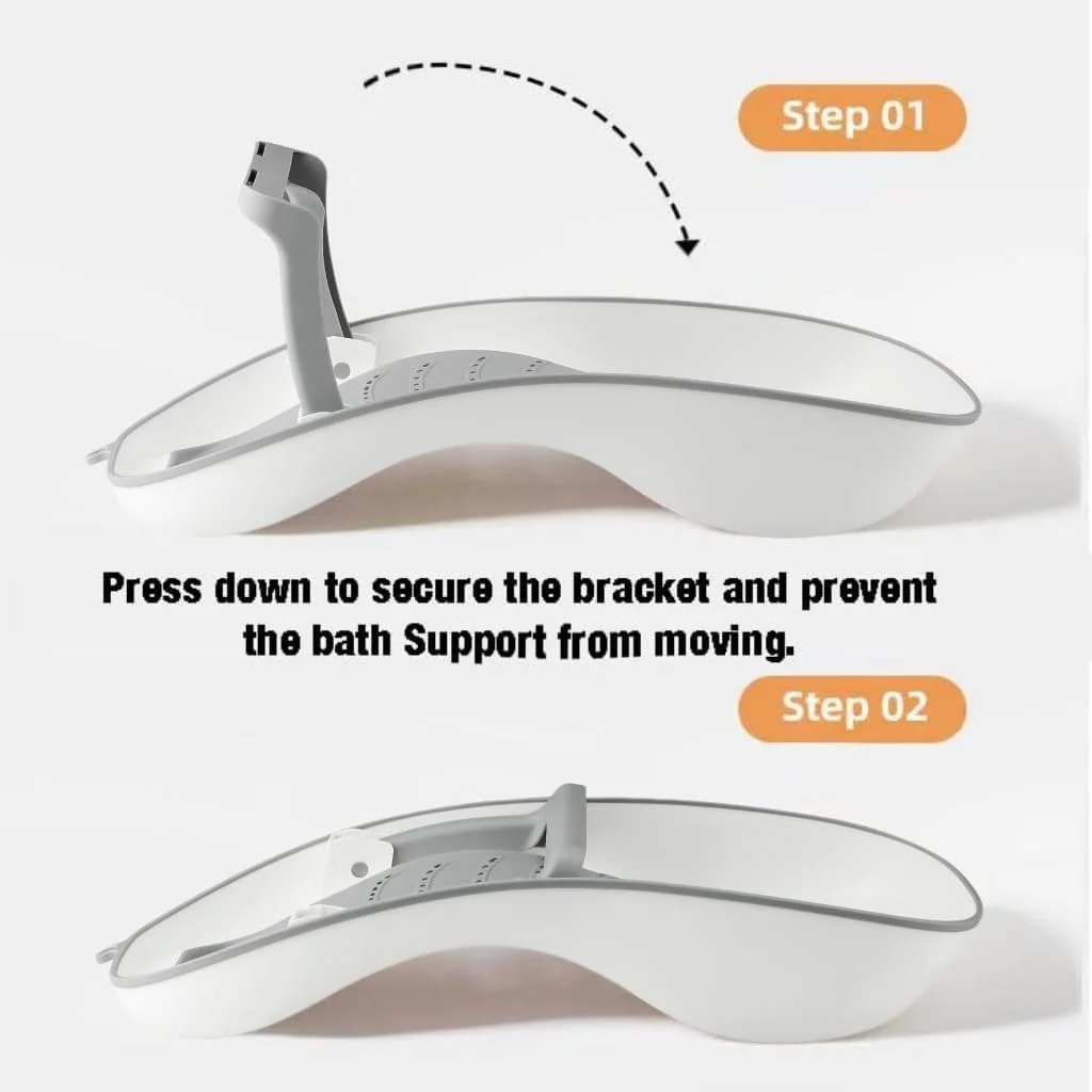 تکیه گاه حمام نوزاد PandaEar، وان تاشو برای نوزادان 0-6 ماهه، وان حمام نرم سینک (خاکستری) تکیه گاه حمام نوزاد PandaEar، وان تاشو برای نوزادان 0-6 ماهه، وان حمام نرم سینک (خاکستری)