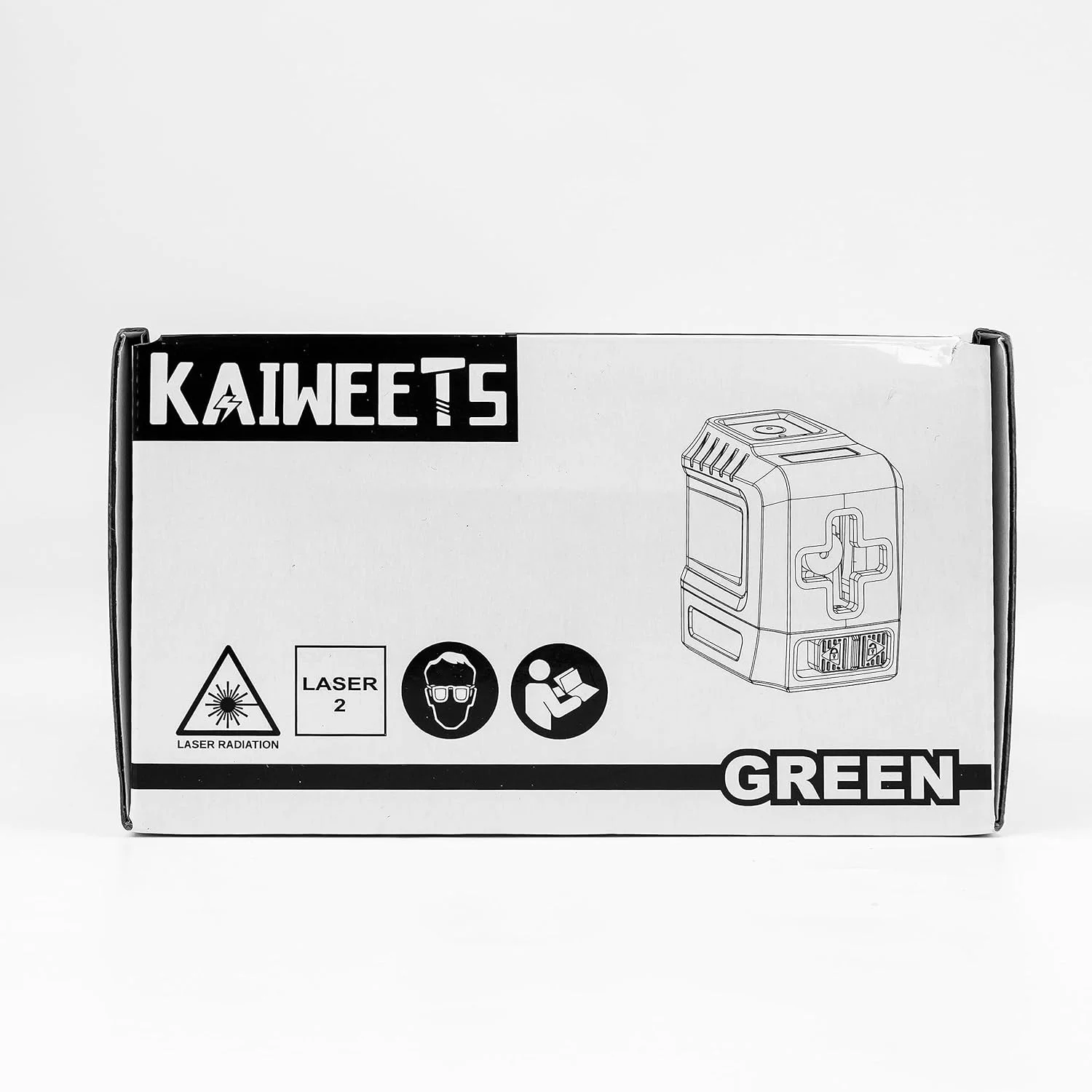 تراز لیزری سبز KAIWEETS، خط لیزر متقاطع، تراز لیزری خودتراز با برد 30 متر، دارای حالت دستی و عملکرد پالس، IP54، روشنایی خط قابل تنظیم، کیف حمل، پایه مغناطیسی، 2 عدد باتری قلمی