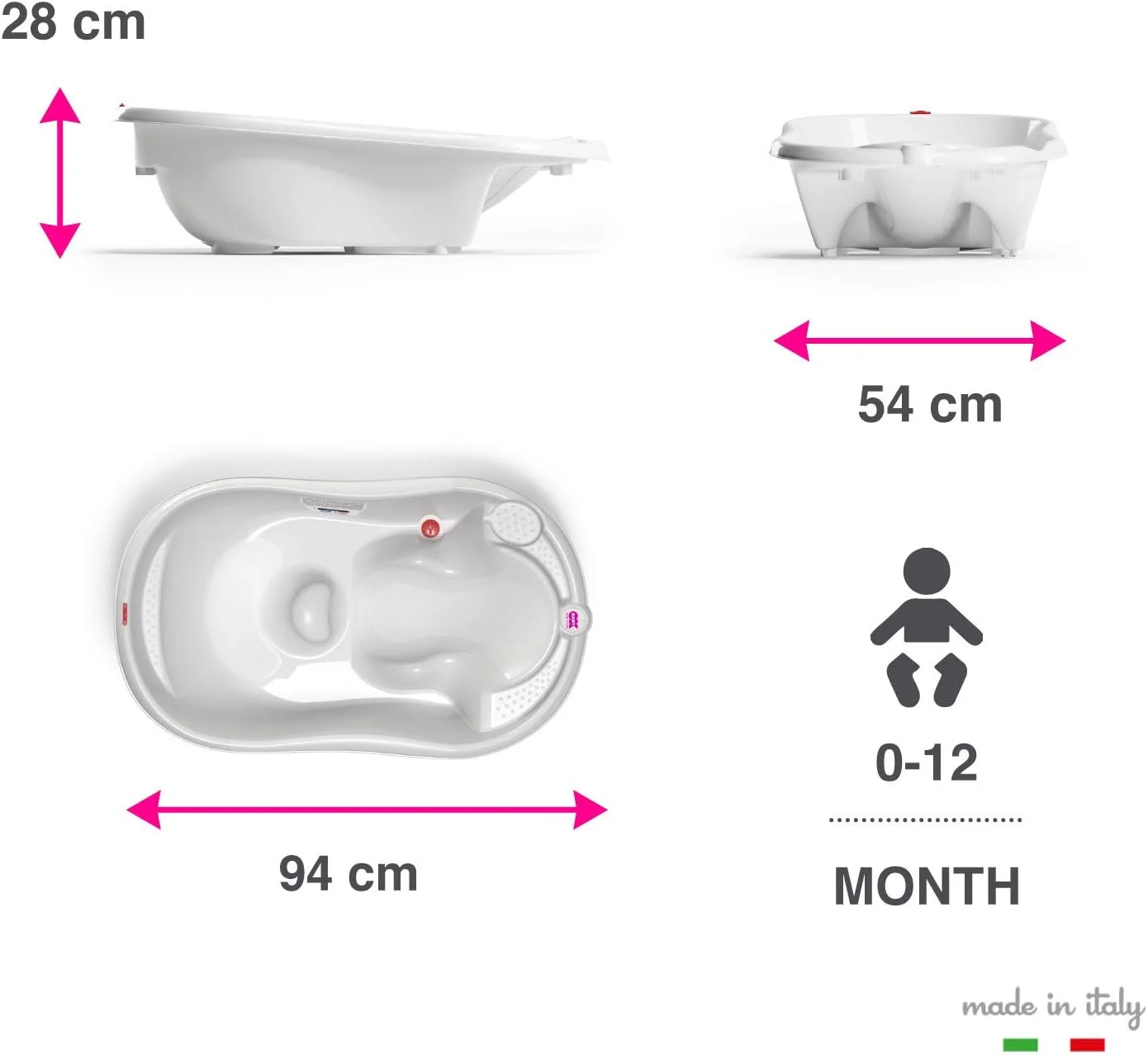 وان حمام کودک اوکی بیبی مدل N38082035X Onda Evolution - خاکستری روشن