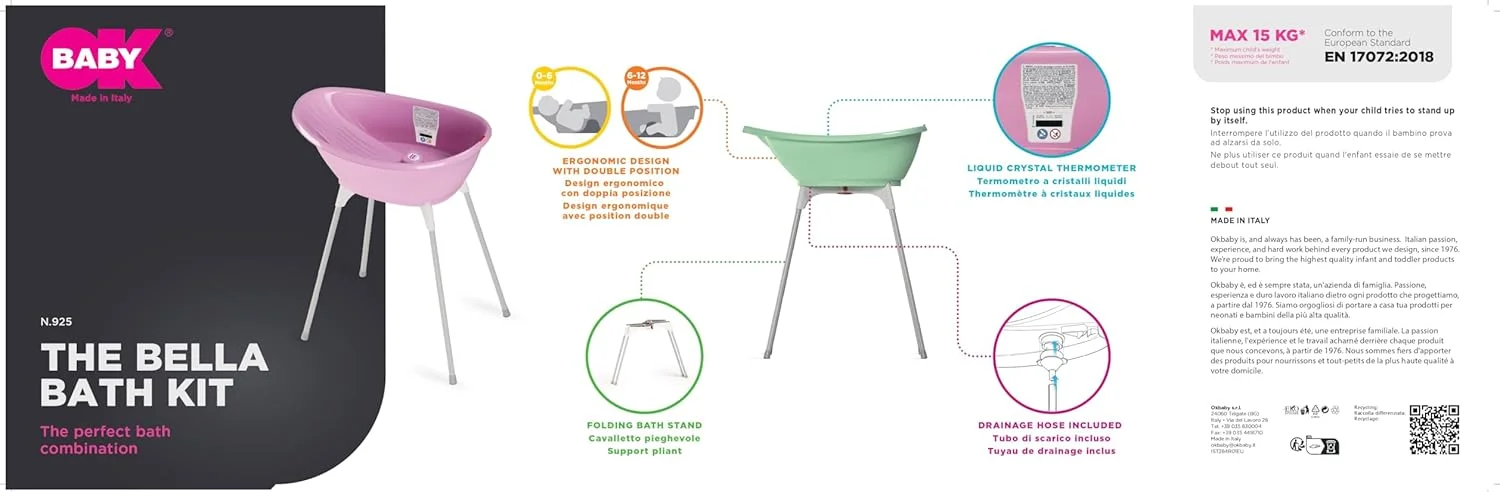 ست وان حمام و نگهدارنده وان کودک اوکی بیبی Bella - مناسب برای حمام نوزاد 0-12 ماه - آبی روشن 39251500 ست وان حمام و نگهدارنده وان کودک اوکی بیبی Bella - مناسب برای حمام نوزاد 0-12 ماه - آبی روشن 39251500