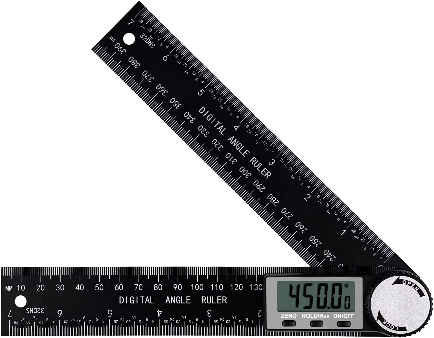 AivaToba Digital Protractor, Digital Inclinometer Protractor, Angle Measuring Tool, Angle Ruler with LCD Display for Repair of Woodworking Structures