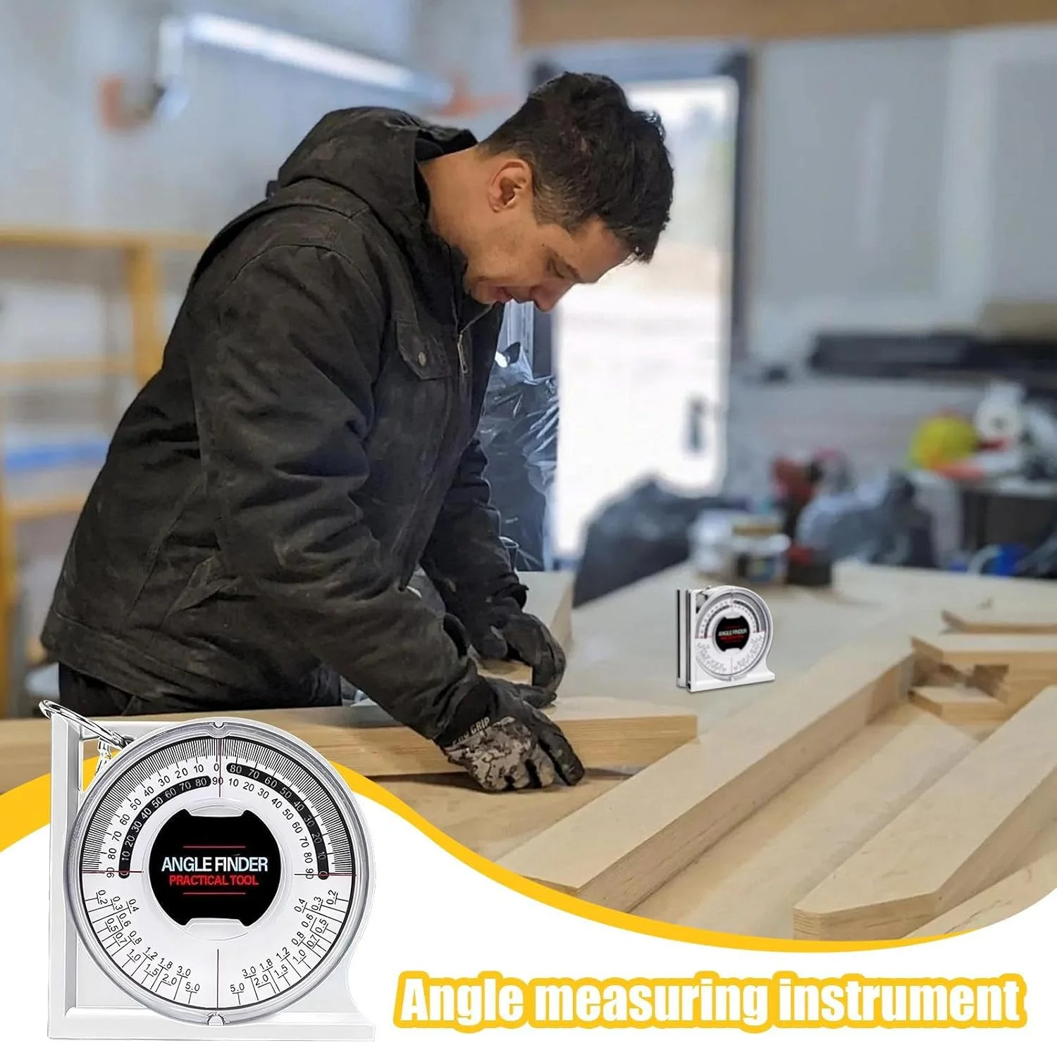Angle Inclinometer | Magnetic Woodworking Angle Finder,Incline Finding Gauge Precision Alignment Inclinometer for Home Improvement Engineering Construction Carpentry Furniture
