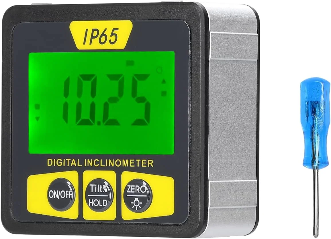 تراز دیجیتال ضد آب Fawoonu و زاویه یاب، شیب سنج ضد گرد و غبار چند منظوره، صفحه نمایش LCD با نور پس زمینه، گیج اریب، ضد گرد و غبار و ضد آب IP65 تراز دیجیتال ضد آب Fawoonu و زاویه یاب، شیب سنج ضد گرد و غبار چند منظوره، صفحه نمایش LCD با نور پس زمینه، گیج اریب، ضد گرد و غبار و ضد آب IP65