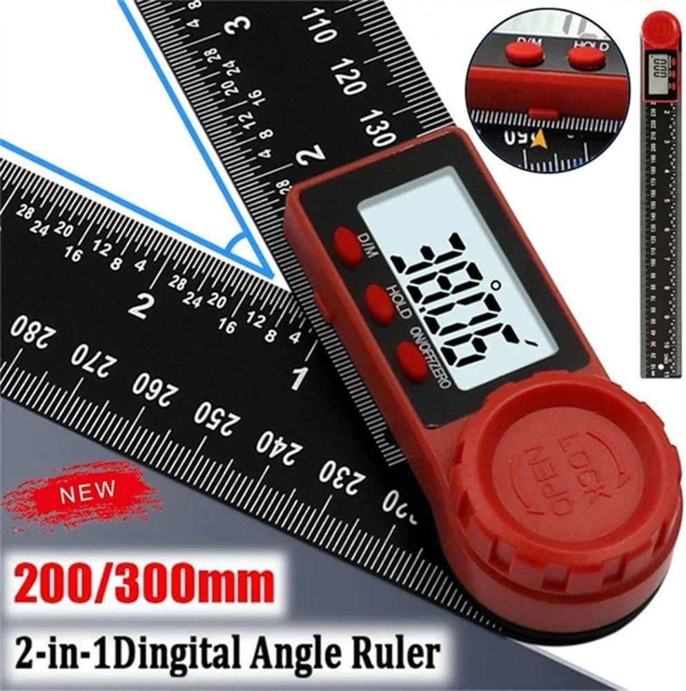 KMayVIEW 2-in-1 Digital Angle Meter Inclinometer Digital Angle Ruler Electronic Goniometer Protractor Angle Finder Measuring Tool (Color : Transparent 0-300mm) KMayVIEW 2-in-1 Digital Angle Meter Inclinometer Digital Angle Ruler Electronic Goniometer Protractor Angle Finder Measuring Tool (Color : Transparent 0-300mm)