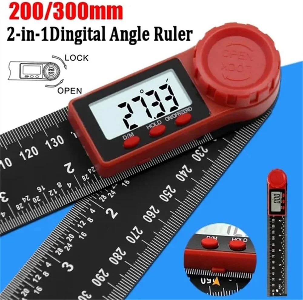 KMayVIEW 2-in-1 Digital Angle Meter Inclinometer Digital Angle Ruler Electronic Goniometer Protractor Angle Finder Measuring Tool (Color : Transparent 0-300mm) KMayVIEW 2-in-1 Digital Angle Meter Inclinometer Digital Angle Ruler Electronic Goniometer Protractor Angle Finder Measuring Tool (Color : Transparent 0-300mm)