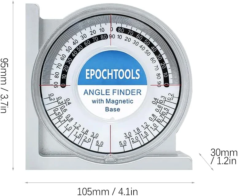 زاویه یاب ertg، مینی شیب سنج، ابزار اندازه گیری، نقاله، تراز شیب، تراز حبابی دوتایی، جدول مقایسه پشتی زاویه یاب ertg، مینی شیب سنج، ابزار اندازه گیری، نقاله، تراز شیب، تراز حبابی دوتایی، جدول مقایسه پشتی