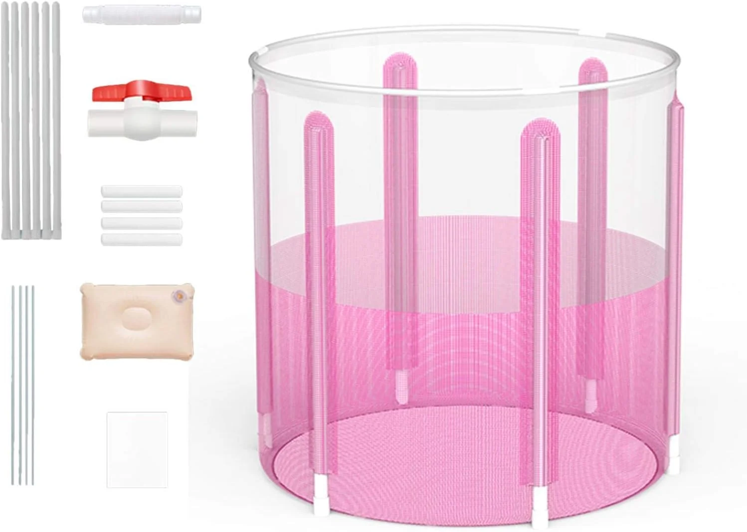 Transparent Portable Plastic Bathtub, Folding Baby Bath, Folding Bathtub Set Portable Foldable Newborn Bathtub