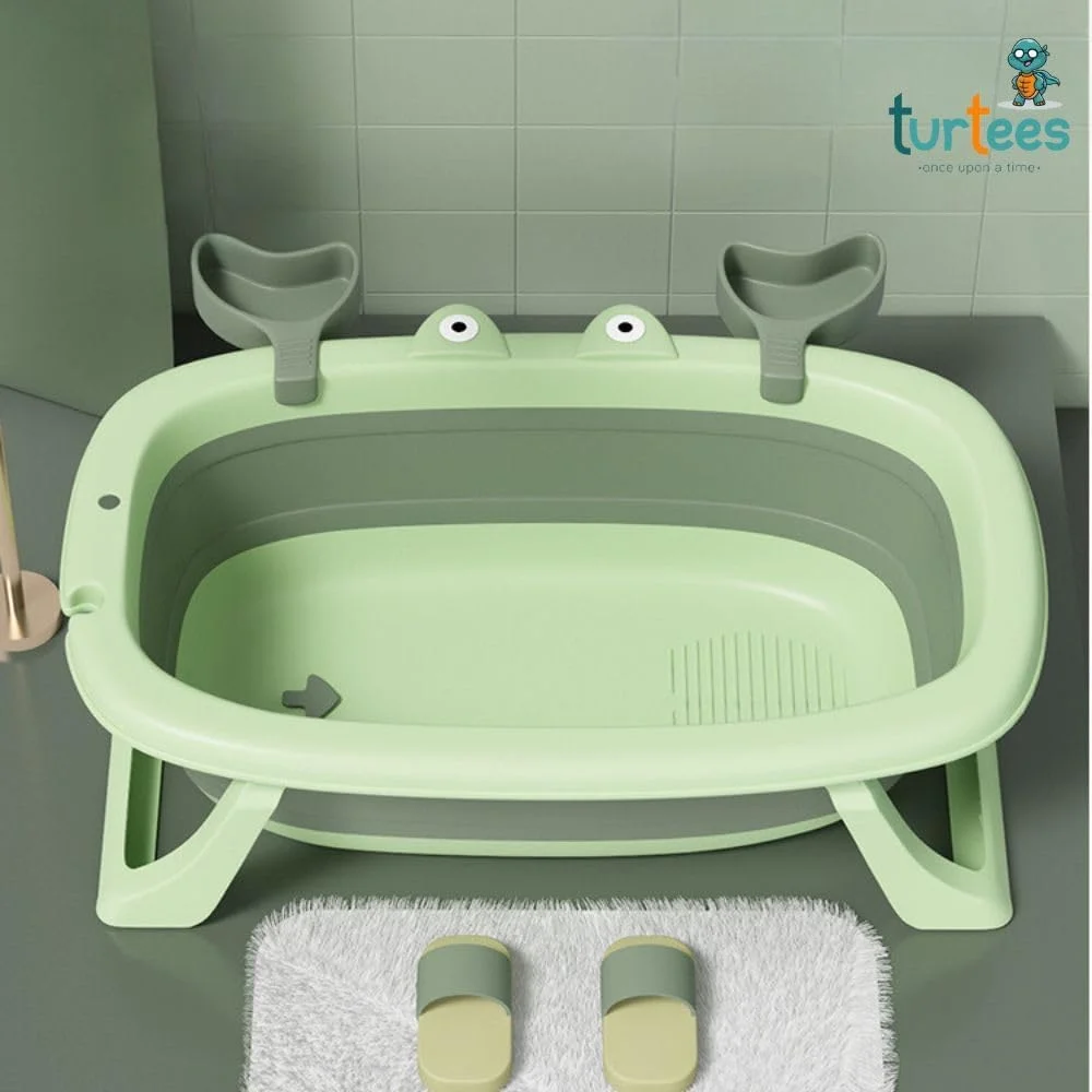 Turtees® Portable Baby Bath tub, Collapsible Toddler Bath Tub for Kids, Foldable Infant Shower Basin, New Born Toddler Bathing Support, 0-3 Years (pink) Turtees® Portable Baby Bath tub, Collapsible Toddler Bath Tub for Kids, Foldable Infant Shower Basin, New Born Toddler Bathing Support, 0-3 Years (pink)