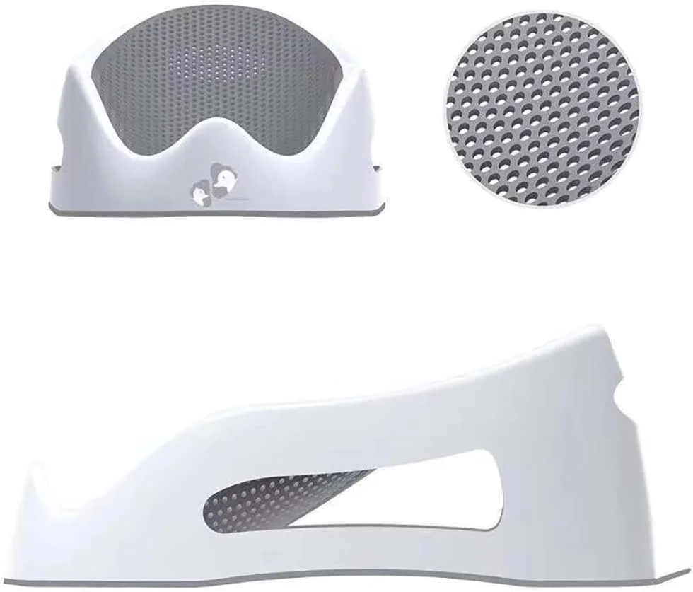 Tazweeq Baby Bath Tub, Slipless Shower Net, Lying Bathing Mat, Universally Compatible, Secure and Stable, Compact and Portable, Can be hung, Ideal for Babies Less than 6 Months Old（Grey）