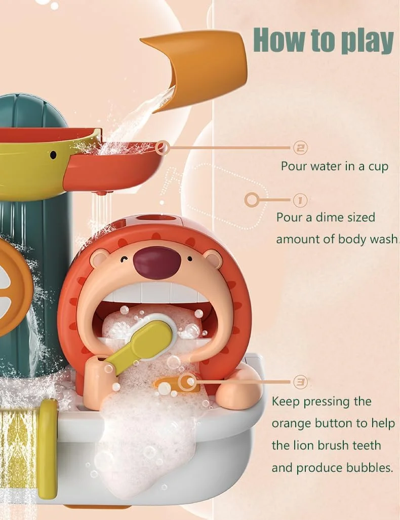 اسباب بازی حمام کودک توی بای، اسباب بازی های وان حمام برای کودکان نوپا، حباب ساز شیری توی بای برای وان حمام، مجموعه اسباب بازی وان حمام کودک، اسباب بازی های سرگرم کننده برای حمام کردن کودکان 1، 2، 3+ ساله پسر و دختر