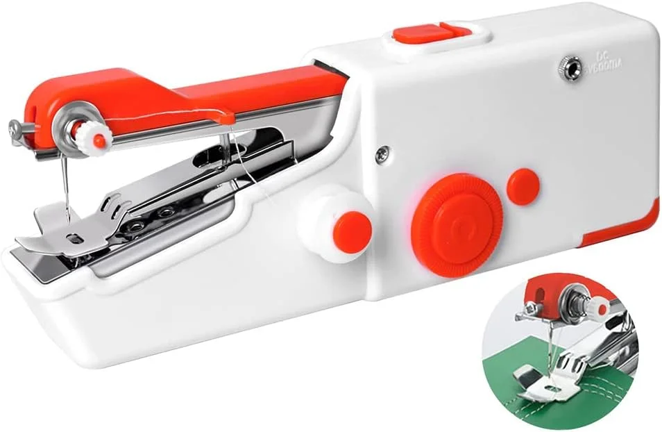 KASTWAVE Handheld Sewing Machine, Mini Portable Electric Sewing Machine, for Beginners Adult, Easy to Use and Fast Stitch Suitable for Clothes, Fabrics, DIY Home Travel (Red) KASTWAVE Handheld Sewing Machine, Mini Portable Electric Sewing Machine, for Beginners Adult, Easy to Use and Fast Stitch Suitable for Clothes, Fabrics, DIY Home Travel (Red)