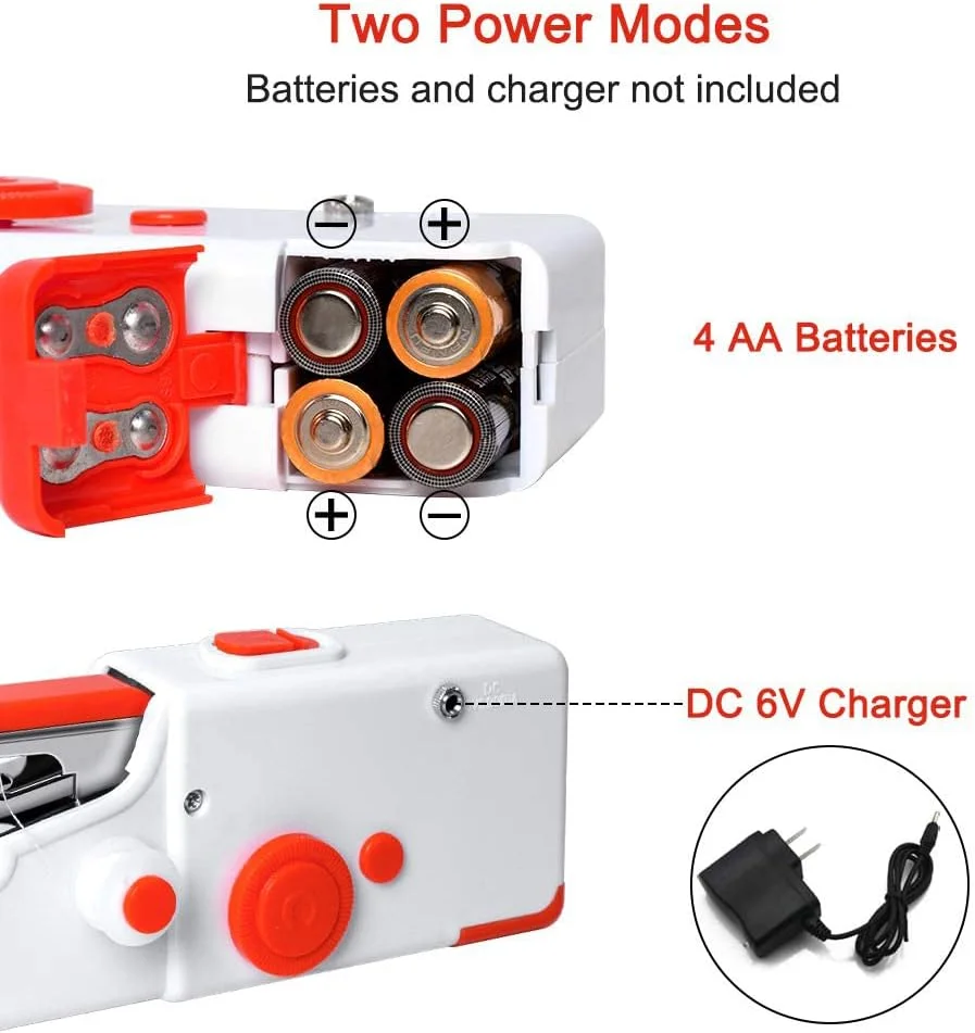 KASTWAVE Handheld Sewing Machine, Mini Portable Electric Sewing Machine, for Beginners Adult, Easy to Use and Fast Stitch Suitable for Clothes, Fabrics, DIY Home Travel (Red) KASTWAVE Handheld Sewing Machine, Mini Portable Electric Sewing Machine, for Beginners Adult, Easy to Use and Fast Stitch Suitable for Clothes, Fabrics, DIY Home Travel (Red)