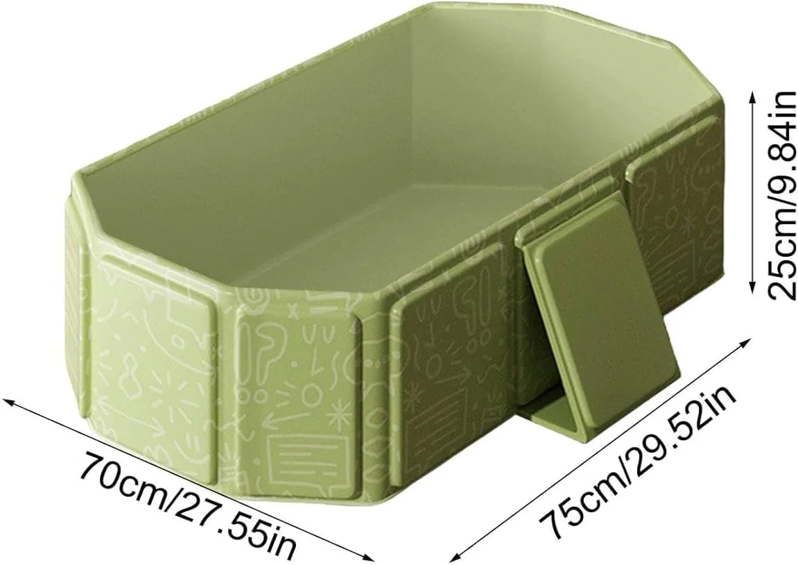 وان تاشو کودک یلاژوی، وان بزرگ تاشو کودک به همراه 2 اردک و 5 توپ، استخر حمام قابل حمل اسباب بازی آبی برای پسران دختران بچه ها، لگن دوش شستشوی گربه سگ