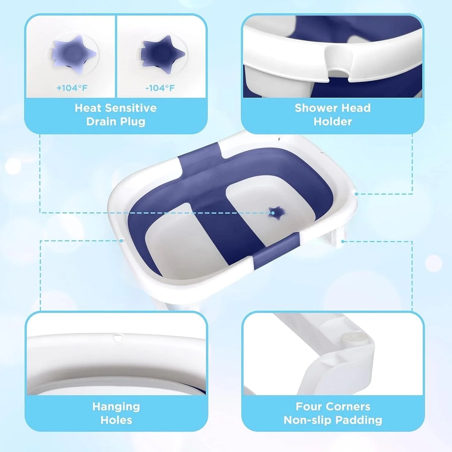 وان حمام تاشو کودک TAME، وان حمام کودک با کوسن نرم و دماسنج، وان حمام تاشو بادوام کودک، وان حمام مسافرتی قابل حمل کودک، وان شستشو، وان حمام چند منظوره وان حمام تاشو کودک TAME، وان حمام کودک با کوسن نرم و دماسنج، وان حمام تاشو بادوام کودک، وان حمام مسافرتی قابل حمل کودک، وان شستشو، وان حمام چند منظوره