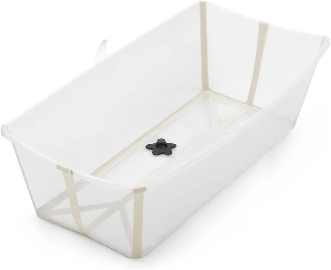 وان حمام تاشو بزرگ Stokke Flexi Bath X-Large - جادار - سبک و آسان برای نگهداری - استفاده راحت در خانه یا هنگام مسافرت - مناسب برای سنین 0-6 سال - بژ شنی