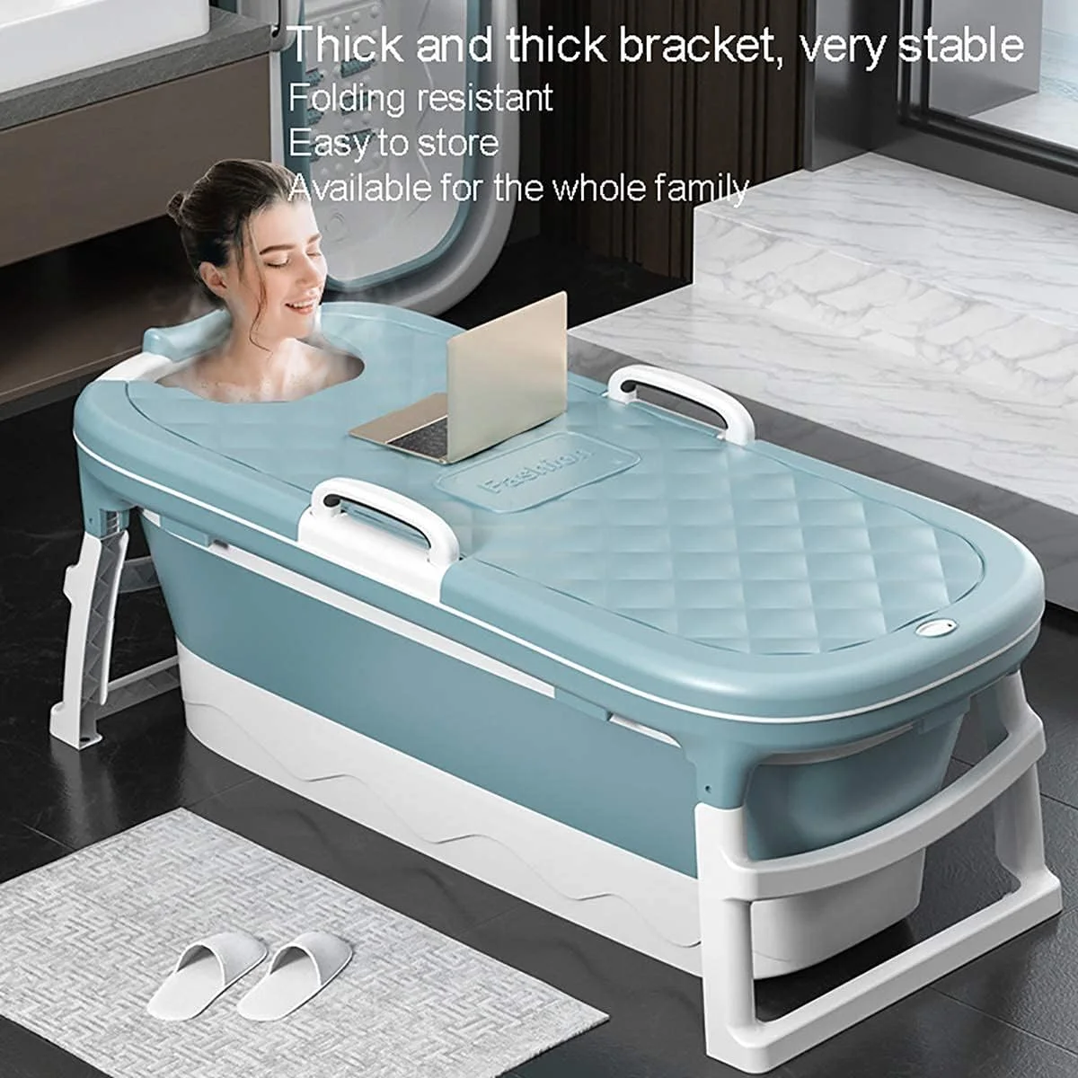 وان حمام تاشو بزرگسال/کودک WWART، وان حمام قابل حمل بزرگسال/کودک، وان حمام پلاستیکی تاشو بزرگ، وان حمام پلاستیکی بزرگ، دوش، قرمز، کوچک