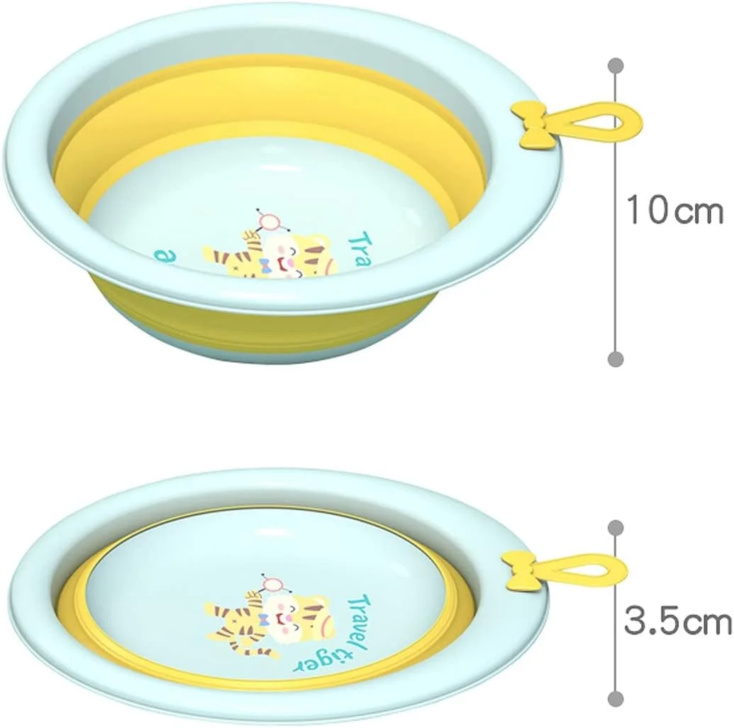 وان پلاستیکی نشکن تاشو چندمنظوره Wolpin، مناسب حمام کودک، آشپزخانه و شستشوی پا - یک عدد