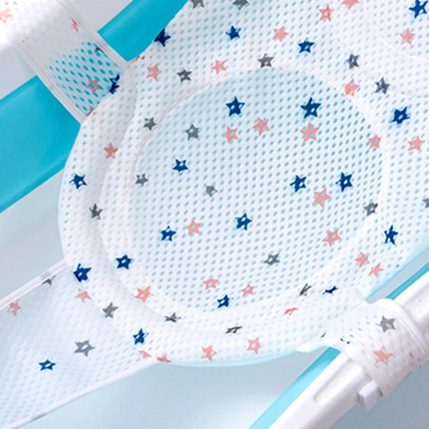 توری حمام نوزاد YHRY، تشک حمام نوزاد با سگک پنج گوشه قابل تنظیم، توری دوش شناور با قابلیت خشک شدن سریع، توری دوش وان تاشو نوزاد برای اکثر وان ها (T شکل)