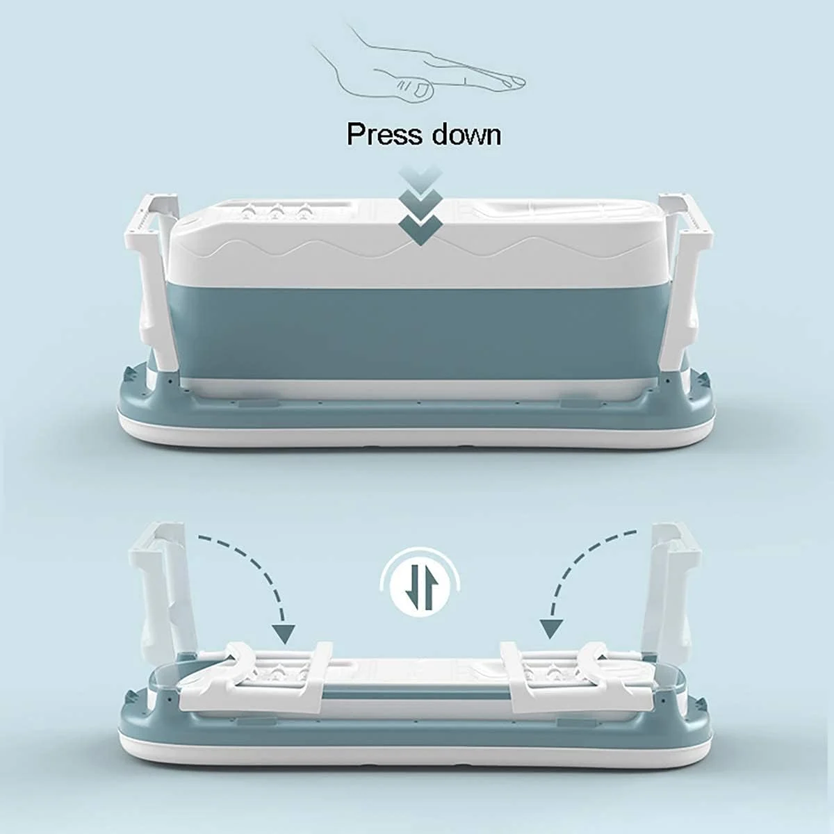 وان حمام تاشو بزرگسال/کودک WWART، وان حمام قابل حمل بزرگسال/کودک، وان حمام پلاستیکی تاشو بزرگ، وان حمام پلاستیکی بزرگ، دوش، قرمز، کوچک